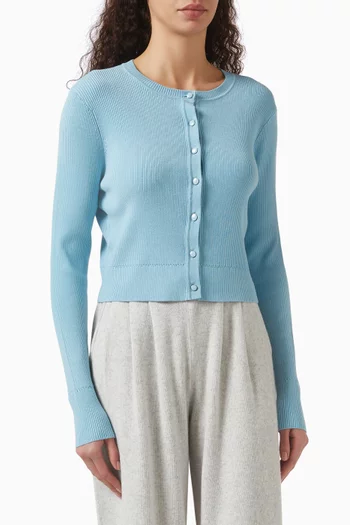 Zoe Cropped Cardigan in Knit