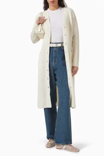 Isabella Long Cardigan in Wool Blend
