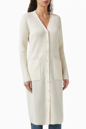 Isabella Long Cardigan in Wool Blend