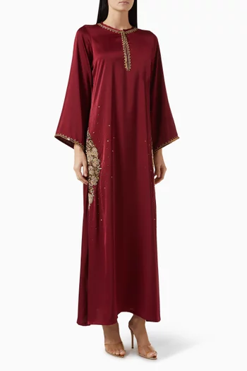 Embellished Kaftan in Crepe