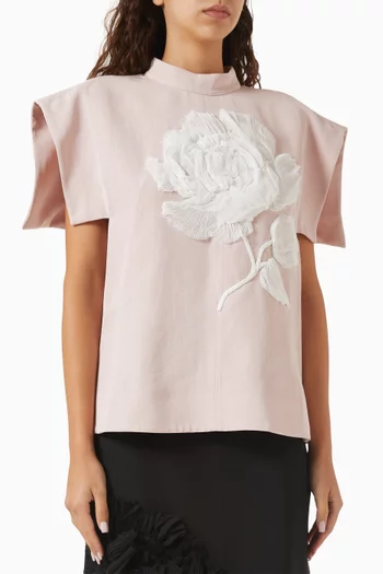 Embroidered Cape Top