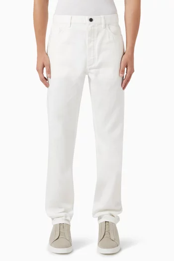 Roccia Jeans in Stretch Cotton & Linen