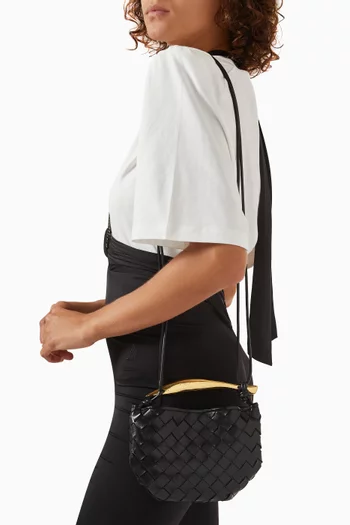 Mini Sardine Top-handle Bag in Intrecciato Leather
