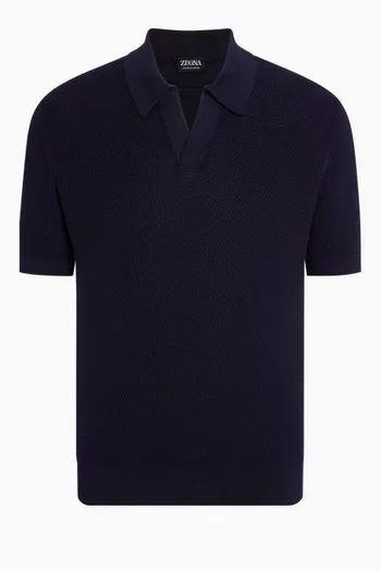 Knitted Polo Shirt in Cotton