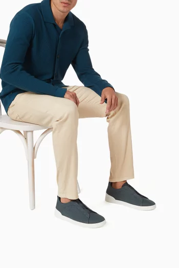 Triple Stitch™ Sneakers in Cotton-linen Blend