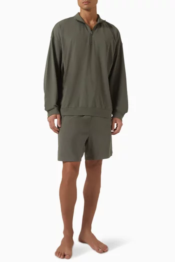 Jersey Lounge Quarter Zip Pullover Sweatshirt