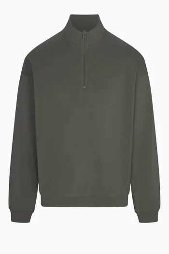 Jersey Lounge Quarter Zip Pullover Sweatshirt