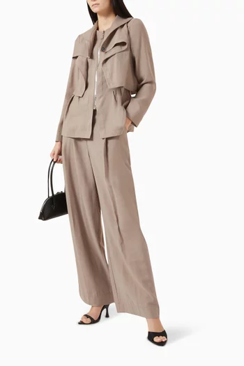 Wide-leg Pants in Tencel-blend