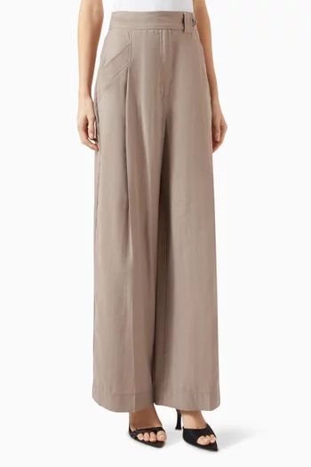 Wide-leg Pants in Tencel-blend