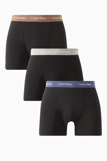Boxer Briefs in Stretch Cotton, Set of 3