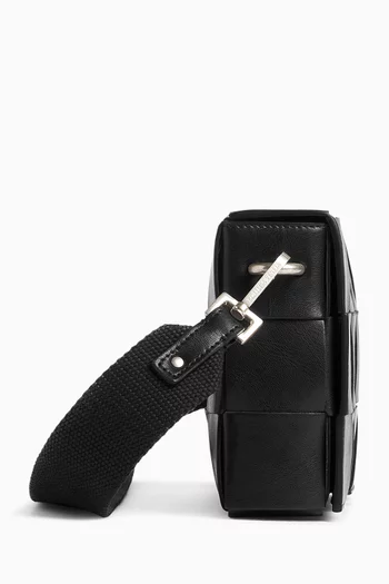 حقيبة كروس كاسيت جلد مجدول