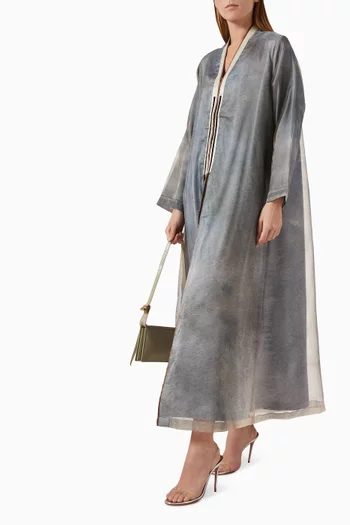 Embroidered Abaya in Organza