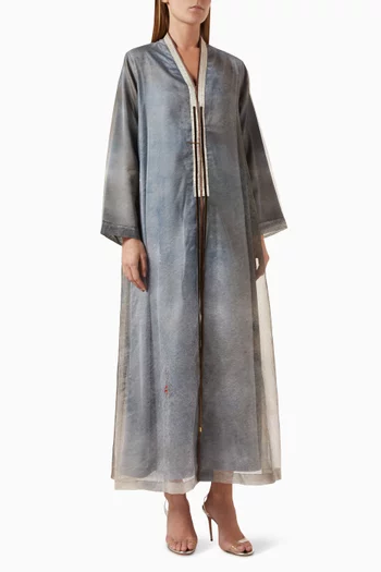 Embroidered Abaya in Organza