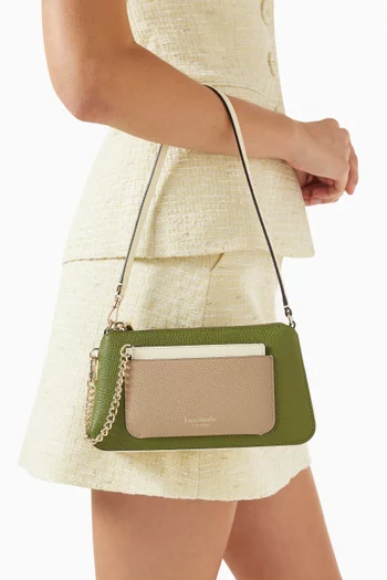 Ava Colour-block Pochette in Leather