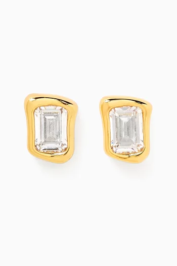 Molten Glass Stud Earrings