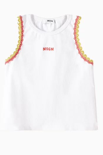 Logo-embroidered Tank Top in Cotton