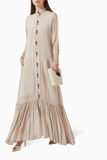 Carmela Buttoned Maxi Dress