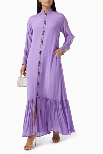 Carmela Buttoned Maxi Dress