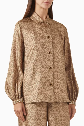 Laccato Shirt in Silk-twill