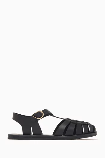 Karina Caged Sandals in Leather