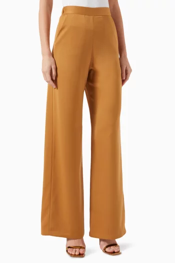 High-waisted Pants in Mikado