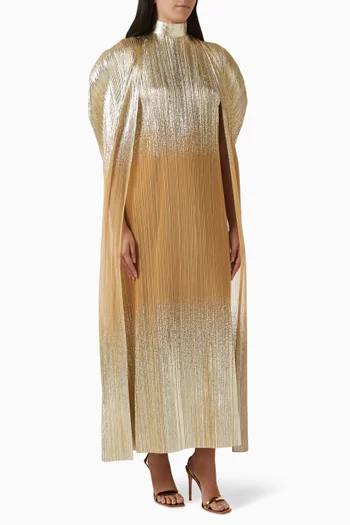 Pleated Cape & Dress Set