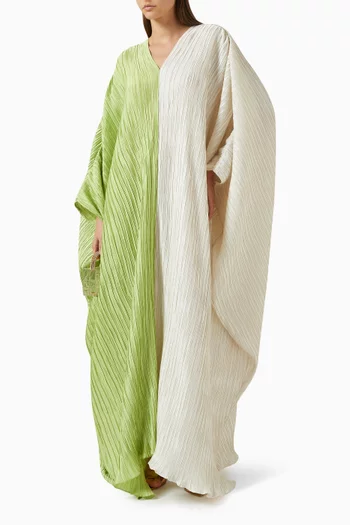 Half & Half Pleated Kaftan