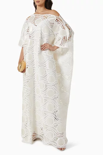 Sequin-embellished Maxi Dress in Crochet