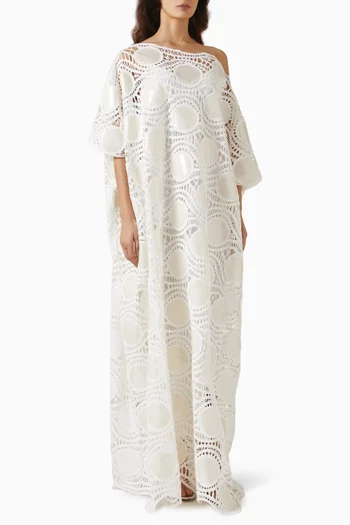 Sequin-embellished Maxi Dress in Crochet