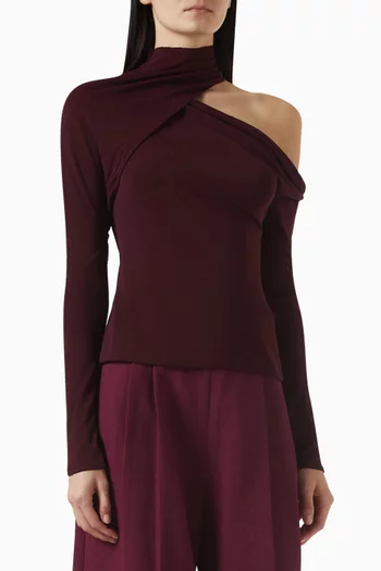 Blackberry Twist Top in Knit