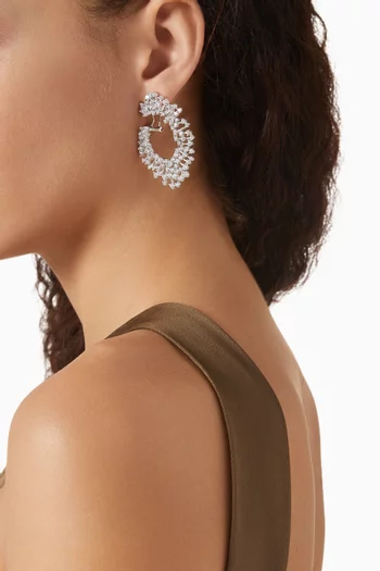Zahra Crystal Earrings in Sterling Silver