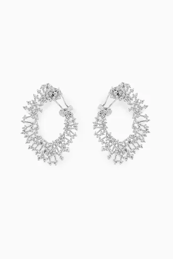 Zahra Crystal Earrings in Sterling Silver