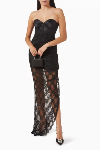 Bustier Dress in Satin & Lace