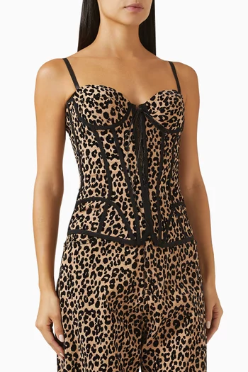 Leopard Print Corset Top