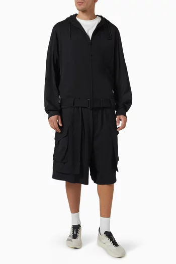 Hooded Jacket in Rayon Twill