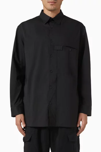 Pleated Pocket Shirt in Cotton Blend