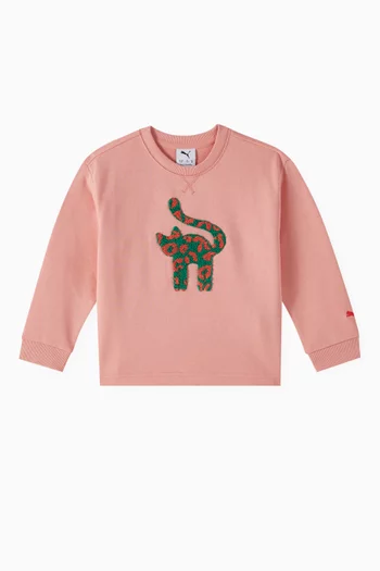 Cats Club Sweatshirt in Cotton