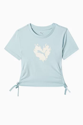 Flaming Love Knotted T-shirt