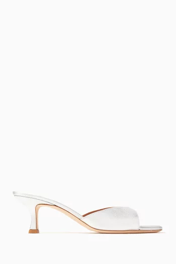 حذاء مفتوح بريجيت بكعب 55 مم جلد لامع