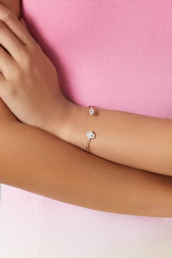 Amani Hamsa & Evil-eye Cuff in Sterling Silver