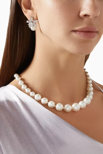 Nura Pearl Necklace in Sterling Silver