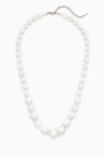Nura Pearl Necklace in Sterling Silver
