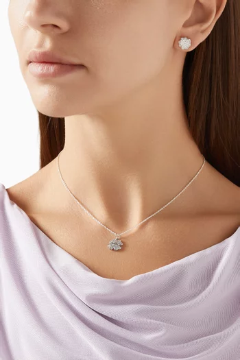 Cara Clover Necklace & Earrings Set in Sterling Silver