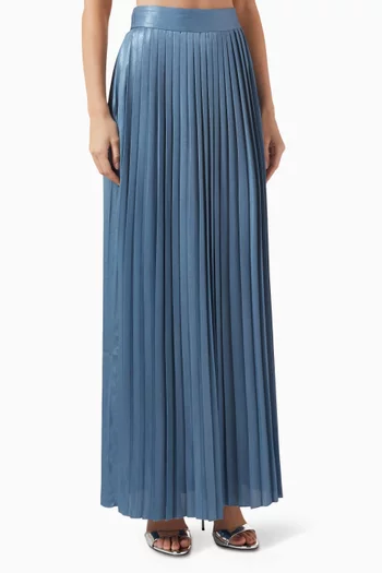 تنورة ديلون طويلة بطيّات ستان