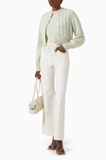 Rita Cable-knit Cardigan in Cashmere-blend
