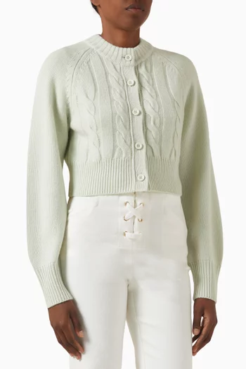 Rita Cable-knit Cardigan in Cashmere-blend