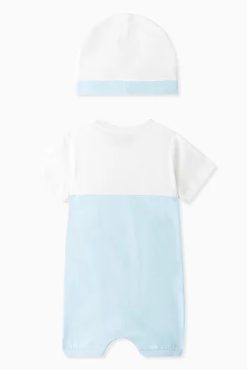 Teddy Logo Romper Gift Set in Cotton