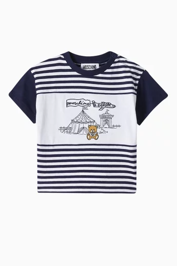 Graphic Circus-print T-shirt in Cotton