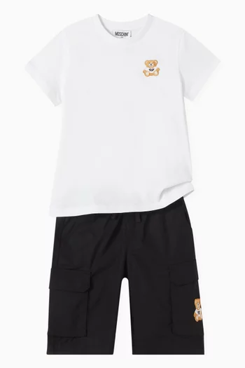 Teddy Patch T-shirt in Cotton Jersey