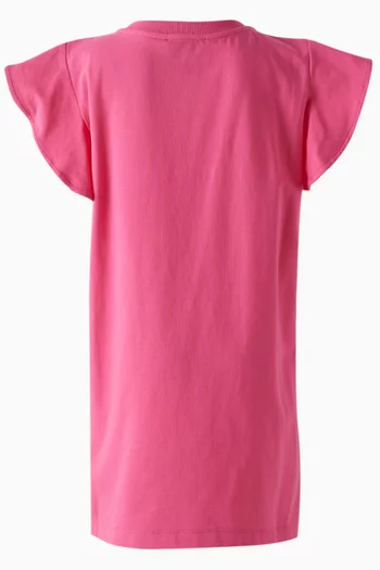 Teddy Flounce-sleeve T-shirt in Cotton Jersey